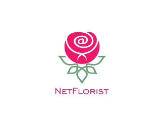 Projekt graficzny logo dla firmy online Netflorist
