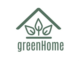Projekt graficzny logo dla firmy online greenHome