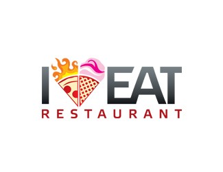 Projekt graficzny logo dla firmy online I LOVE EAT