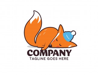 Projekt logo dla firmy Śpiący lisek | Projektowanie logo