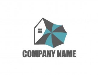 Projekt graficzny logo dla firmy online Dom z parasolem
