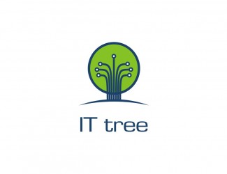 Projekt graficzny logo dla firmy online IT tree