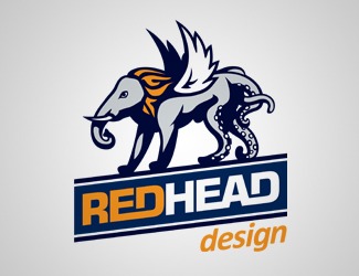 Projekt graficzny logo dla firmy online REDHEAD Design