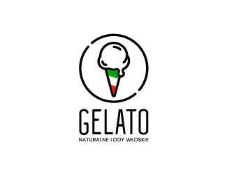 Gelato Lodziarnia - projektowanie logo - konkurs graficzny