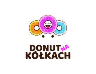 Projekt graficzny logo dla firmy online Donut na kółkach