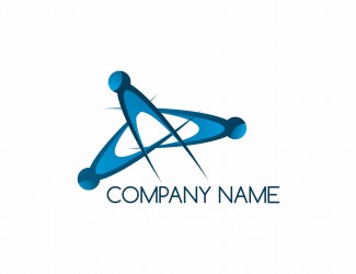 Projekt graficzny logo dla firmy online abstrakcja wir ludzi