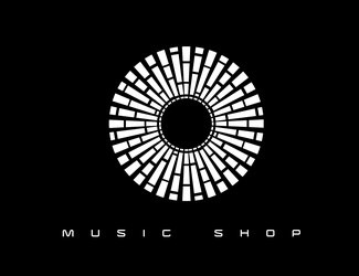 Projekt graficzny logo dla firmy online MUSIC MUZYKA