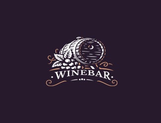 Projektowanie logo dla firm online WINEBAR