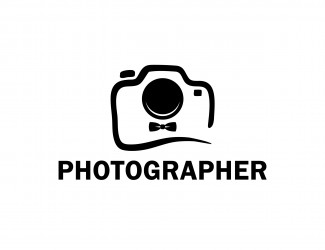Projekt graficzny logo dla firmy online Fotograf z muszką