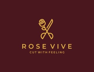 Projektowanie logo dla firm online Rose Vive