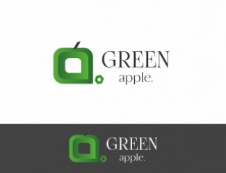 Projekt logo dla firmy Green apple | Projektowanie logo