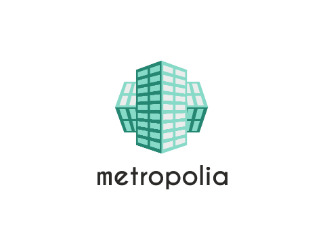 Projekt graficzny logo dla firmy online metropolia