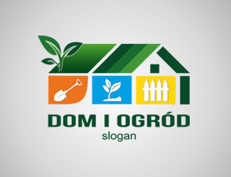 Projekt graficzny logo dla firmy online dom i ogród