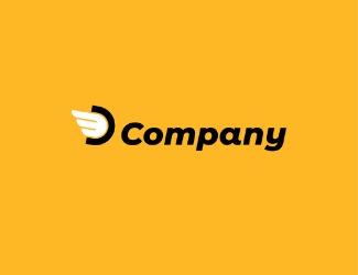 Projekt graficzny logo dla firmy online Dostawa na skrzydłach