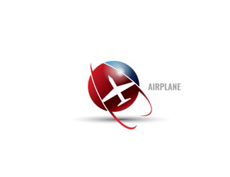 Projekt graficzny logo dla firmy online airplane