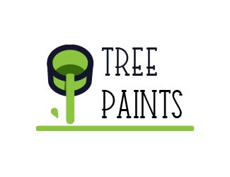 Projektowanie logo dla firm online Tree Paints