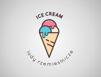 Projektowanie logo dla firm online Ice Cream