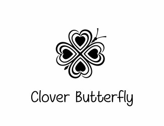 Projekt graficzny logo dla firmy online CLOVER BUTTERFLY