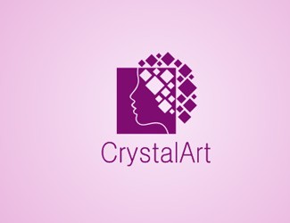 Projekt graficzny logo dla firmy online CrystalArt