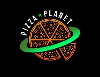 Projekt logo dla firmy Pizza Planet | Projektowanie logo