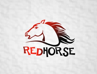 Projektowanie logo dla firm online Red Horse
