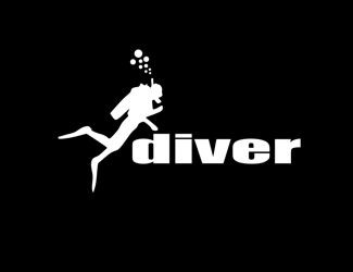 Projekt graficzny logo dla firmy online diver