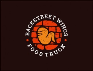 Projekt logo dla firmy Backstreet Wings/Uliczne skrzydełka | Projektowanie logo