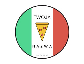 Projekt graficzny logo dla firmy online Pizzeria na trojkaty
