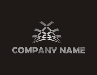 Projekt graficzny logo dla firmy online company name srebrny trójkąt