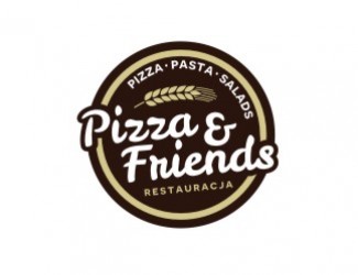 Projekt graficzny logo dla firmy online Pizza&Friends