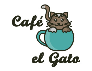 Projekt graficzny logo dla firmy online kocia kawiarnia