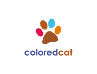 Projekt graficzny logo dla firmy online coloredcat