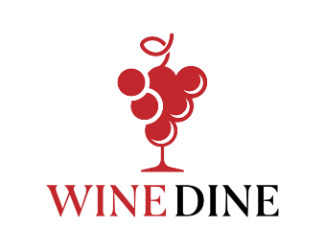Projekt graficzny logo dla firmy online Wine & Dine