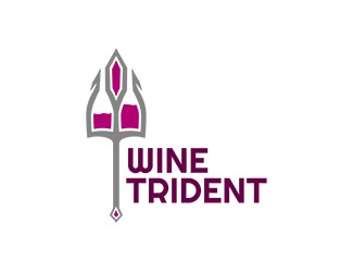 Projekt graficzny logo dla firmy online Wino i Trójząb