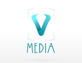 Projekt graficzny logo dla firmy online V MEDIA