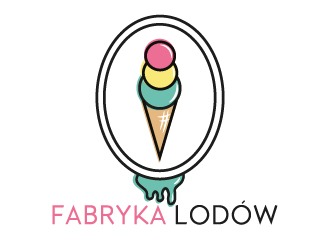 Logo dla lodziarni Fabryka Lodów - projektowanie logo - konkurs graficzny