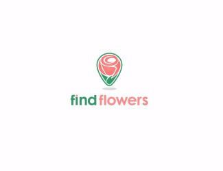 Projekt graficzny logo dla firmy online FIND FLOWERS