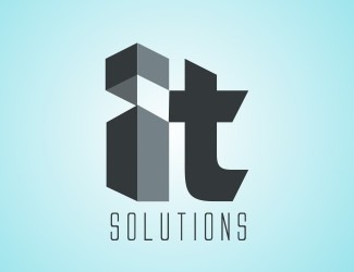Projekt logo dla firmy IT Solutions | Projektowanie logo