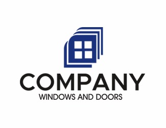 Projekt logo dla firmy Okna | Projektowanie logo