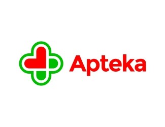 Projekt graficzny logo dla firmy online Apteka z sercem