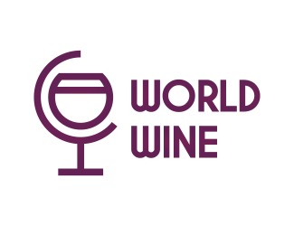Projekt graficzny logo dla firmy online World wine