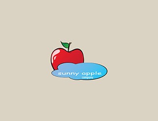 Projekt logo dla firmy sunny apple | Projektowanie logo