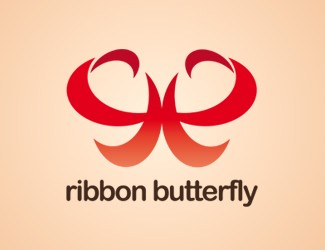 Projekt graficzny logo dla firmy online ribbon butterfly