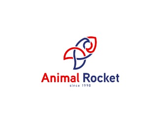 Projekt graficzny logo dla firmy online animal rocket / logo rakieta