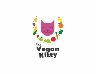 Projekt graficzny logo dla firmy online Kot Wegan