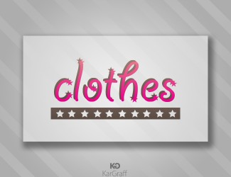 Projekt graficzny logo dla firmy online clothes