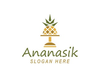 Projekt graficzny logo dla firmy online Ananasik