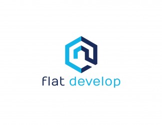 Projekt graficzny logo dla firmy online flat develop