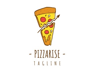 Projekt graficzny logo dla firmy online PizzaRise