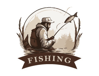 Projekt graficzny logo dla firmy online FISHING